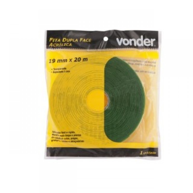 FITA DUPLA FACE ACRILICA 12MM X 20M VONDER